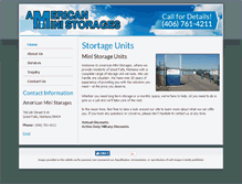 Tablet Screenshot of americanministorages.com